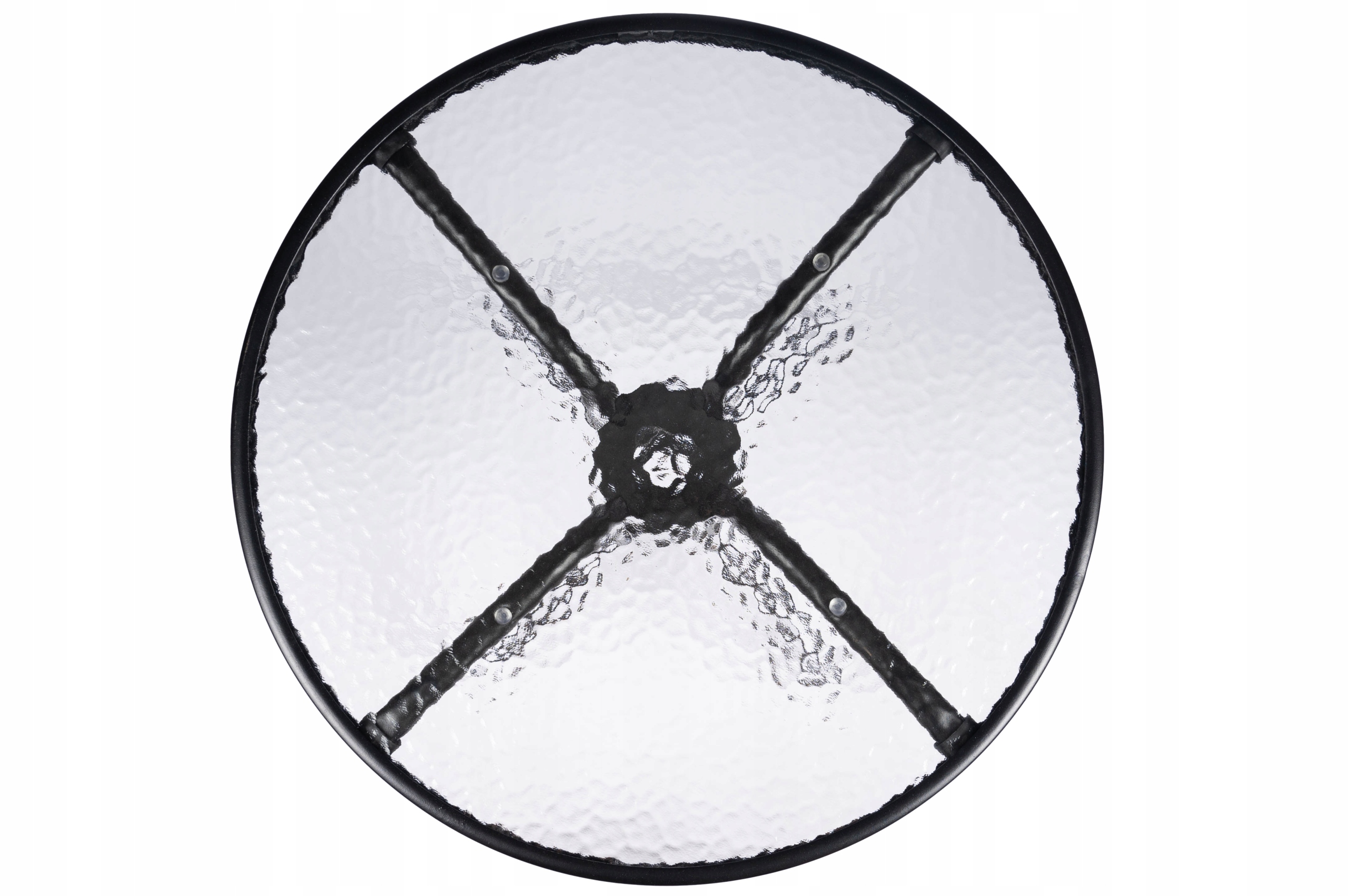 Stolik stół szklany kawowy balkonowy na balkon taras patio ogrodowy okrągły Materiał dominujący metal