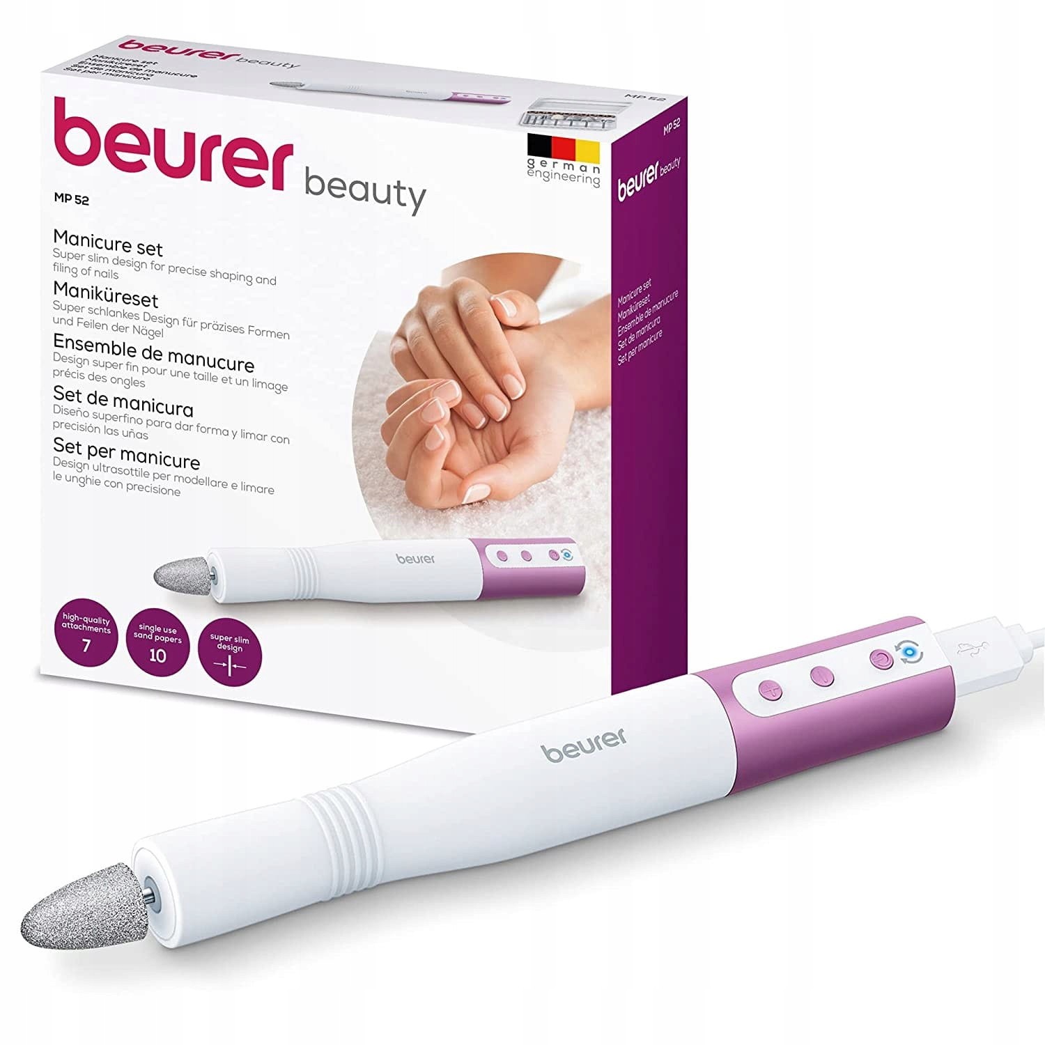 Bruska na nehty Beurer Mp 52 s frézami