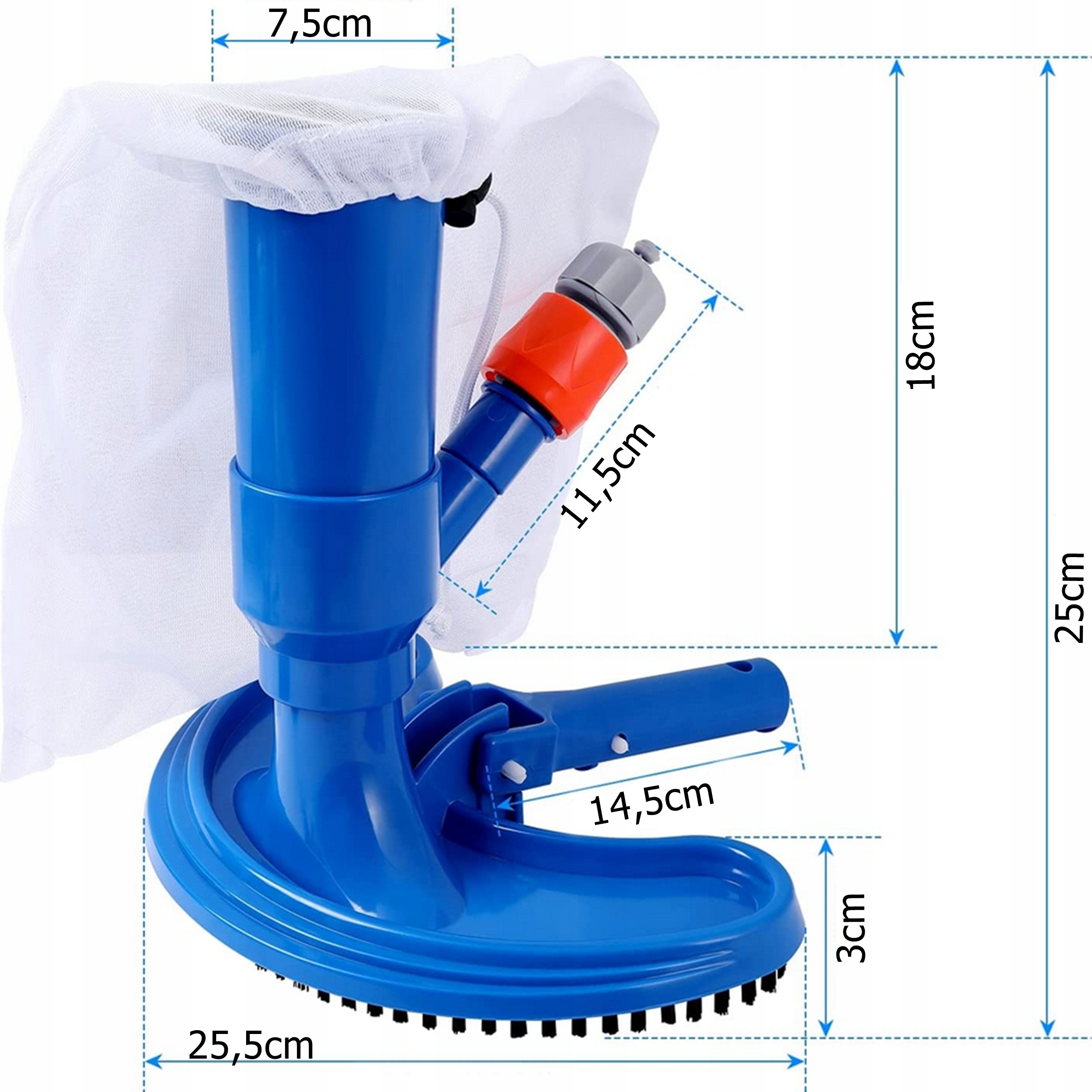 ODKURZACZ DO CZYSZCZENIA BASENU DNA BASENOWY SIATKA SZYBKOZŁĄCZKA DO WĘŻA Kod producenta M350