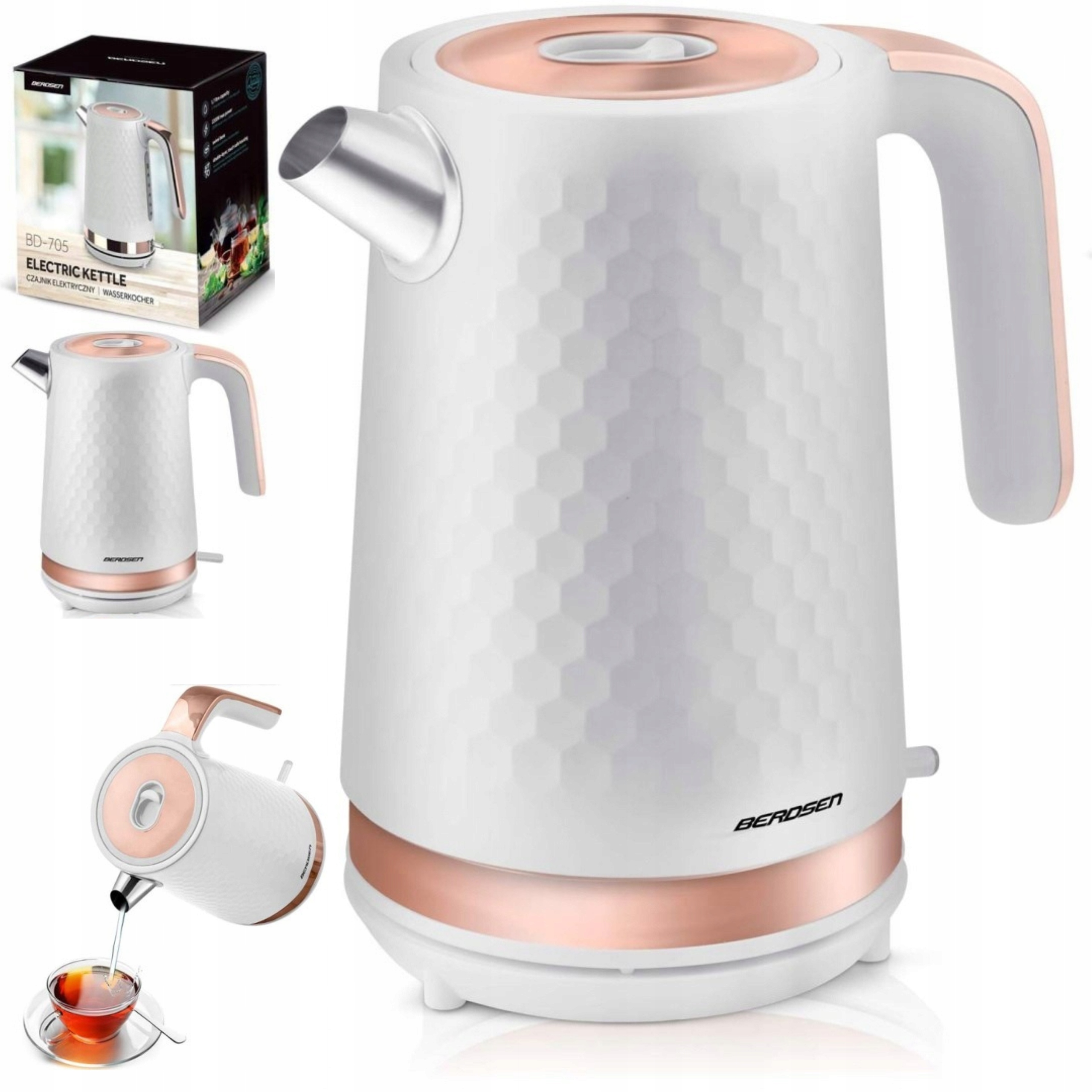 Bezdrátová Rychlovarná Konvice Módní 1,7 L Berdsen