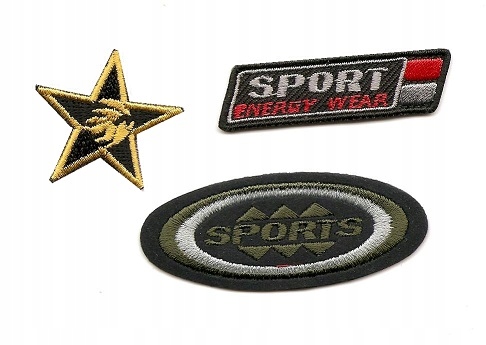 

Sport star naszywki zestaw aplikacje naprasowanki