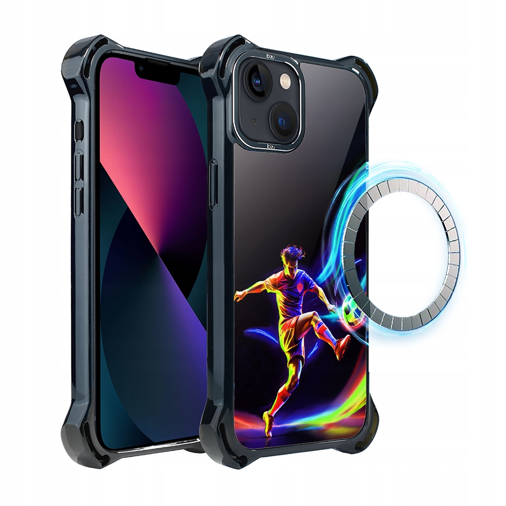 Pouzdro pro iPhone 13 Ibizu DropGuard Ultra s MagSafe v rytmu fotbalu