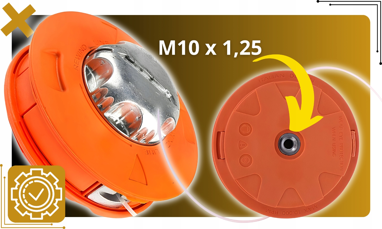 GŁOWICA AUTOMATYCZNA ŻYŁKOWA DO KOSY SPALINOWEJ PODKASZARKI KOS SPALINOWYCH Rodzaj łożyska inne