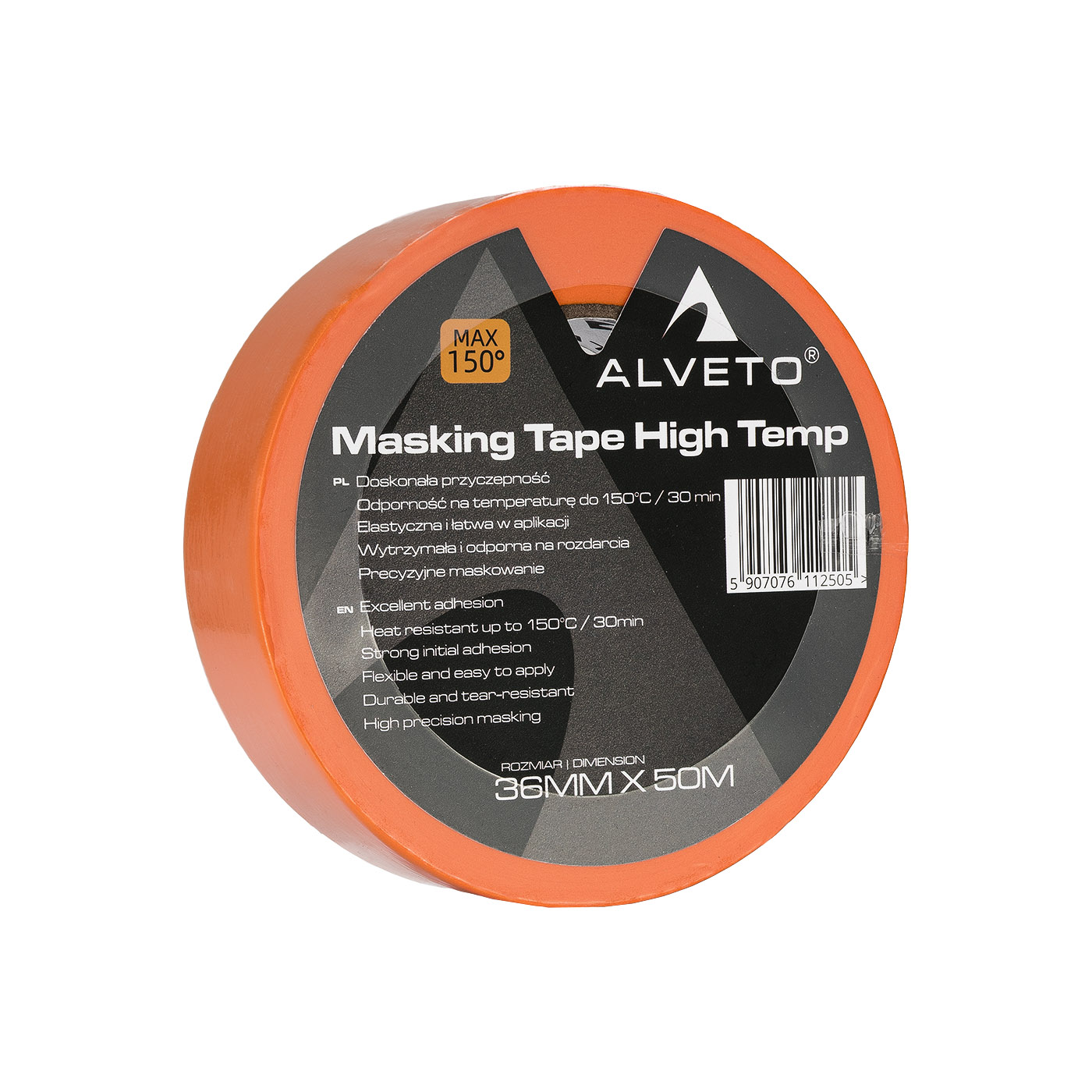 Alveto Taśma Lakiernicza High-T Pomarańczowa 36mm x 50m