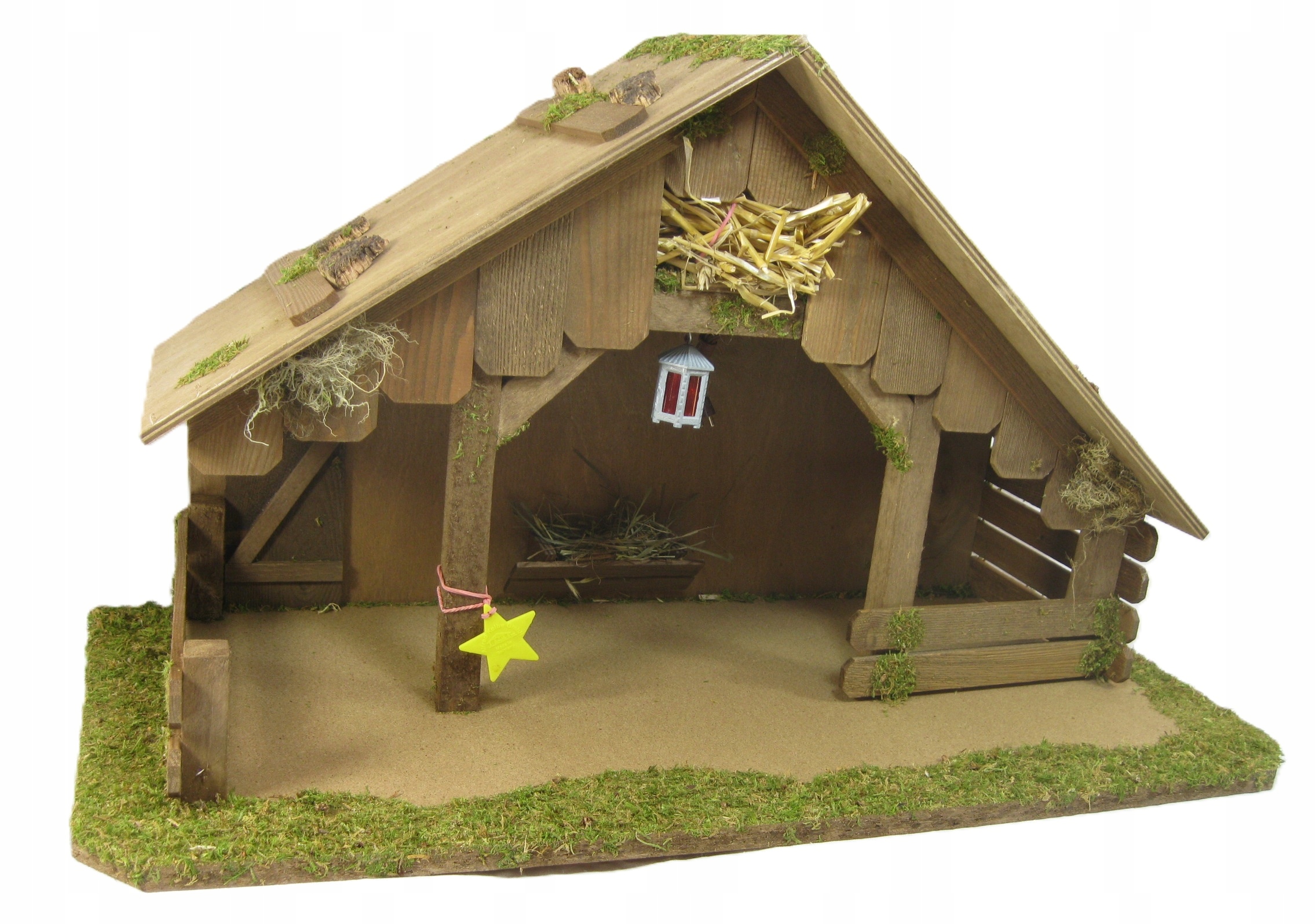 Vianočný Betlehem S Lampášom 55x25x31 cm pre postavy s výškou 11-12 cm