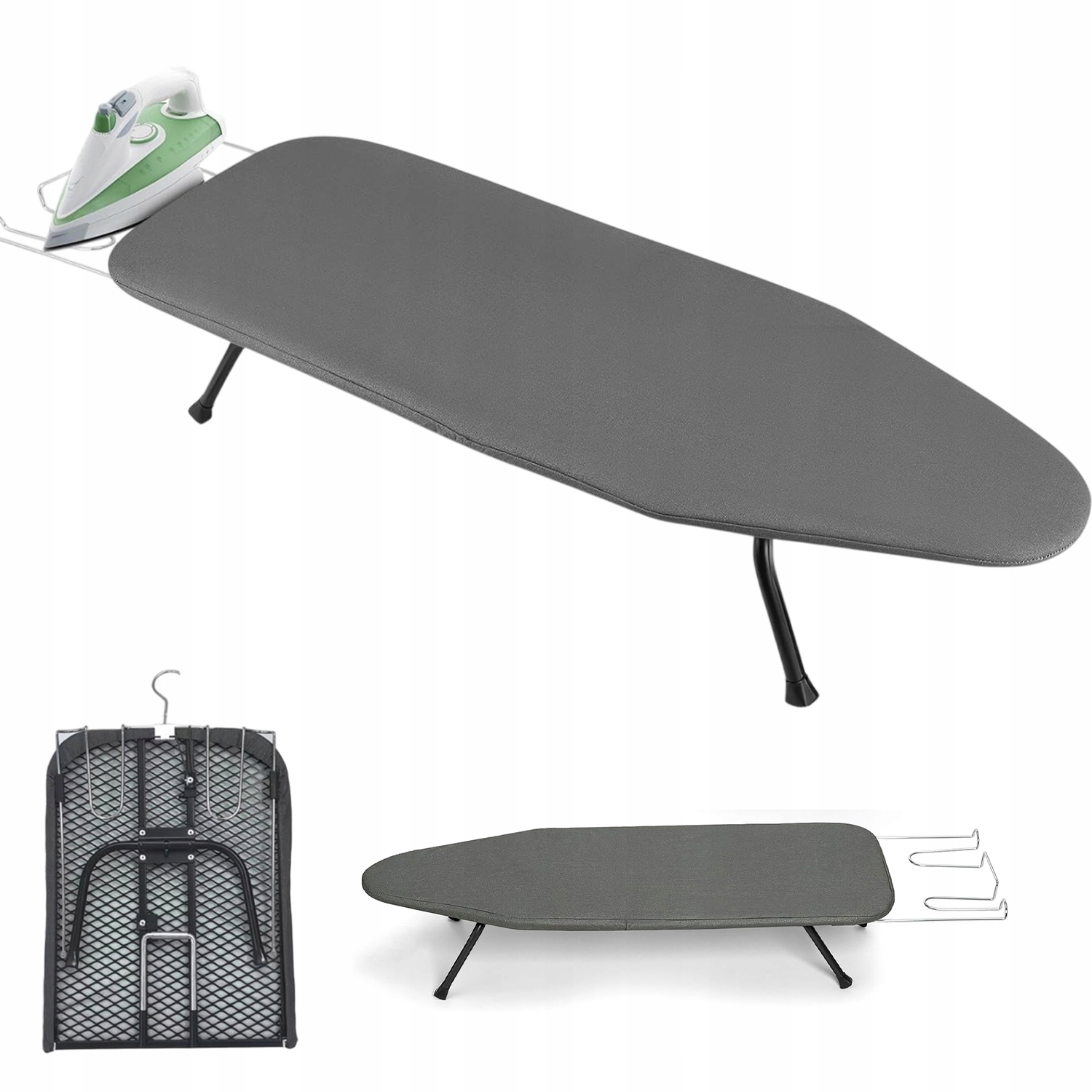 Levně Mini Žehlicí Prkno S Věšáky A Ocelovým Rámem Na Víko