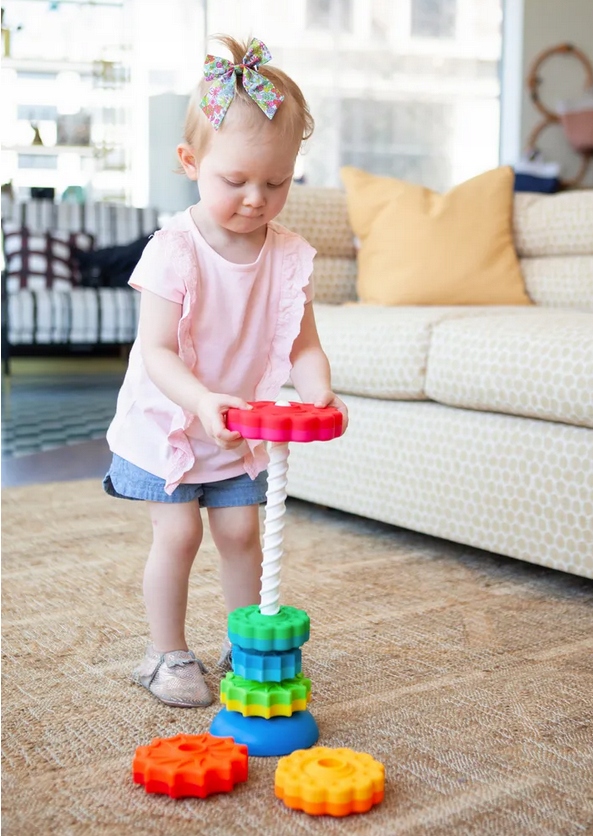 Kolorowa Zakręcona Wieża Piramidka Koła Spin Again FAT BRAIN TOYS SpinAgain EAN (GTIN) 811802020949