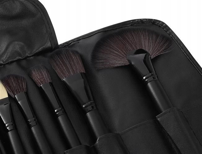 ZESTAW PROFESJONALNYCH PĘDZLI DO MAIKJAŻU PĘDZLE x 24szt. + ETUI NA PREZENT Marka inna marka