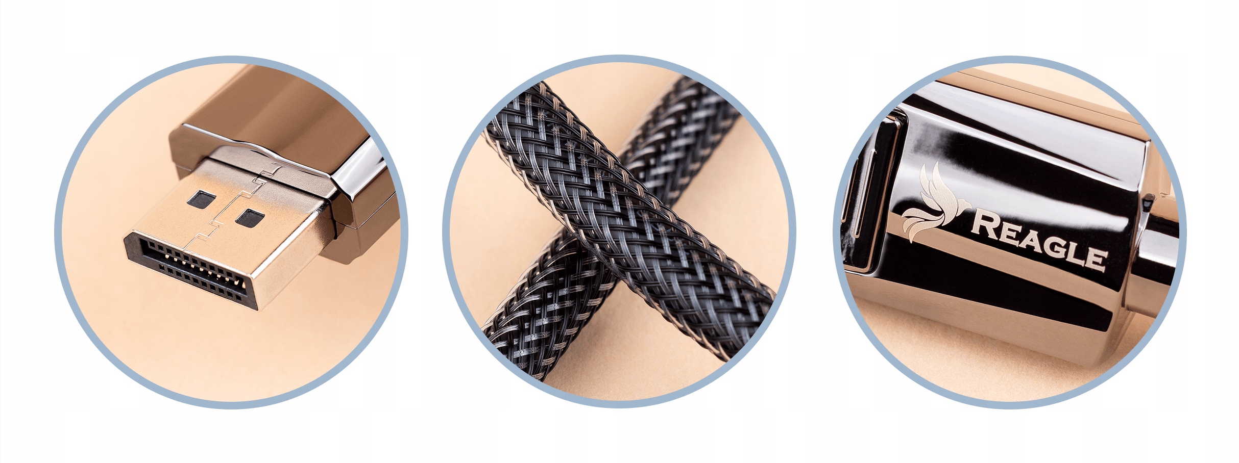 REAGLE Kabel DisplayPort DP 2.0 8K 4K 320Hz 240Hz DISPLAY PORT Przewód 5M Model RDP500P2