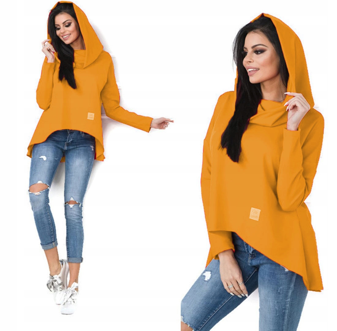 

Asymetryczna Tunika Bluza Sukienka Komin Kaptur XL