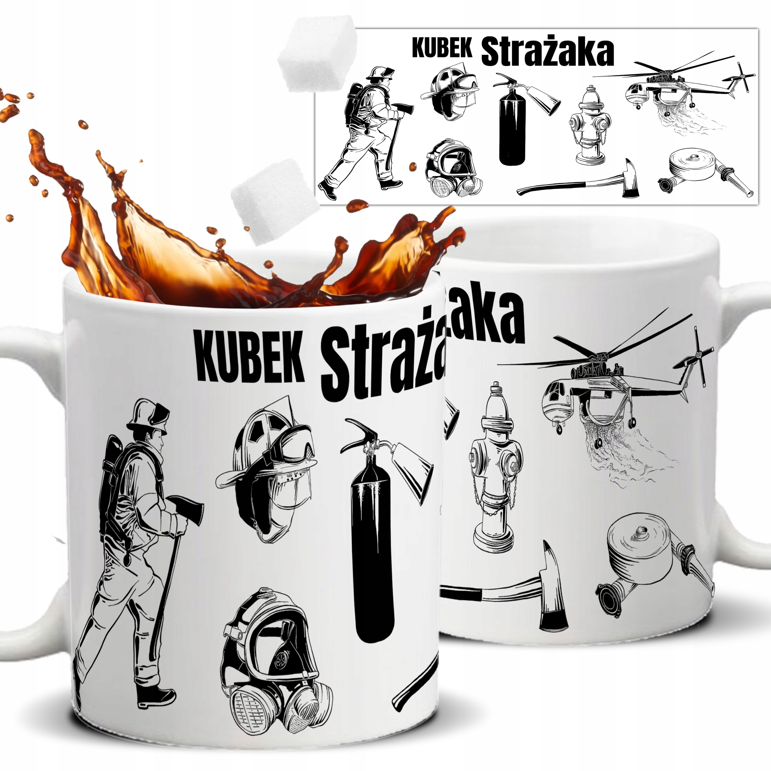 

Kubek Biały Upominek Dla Strażaka Wz