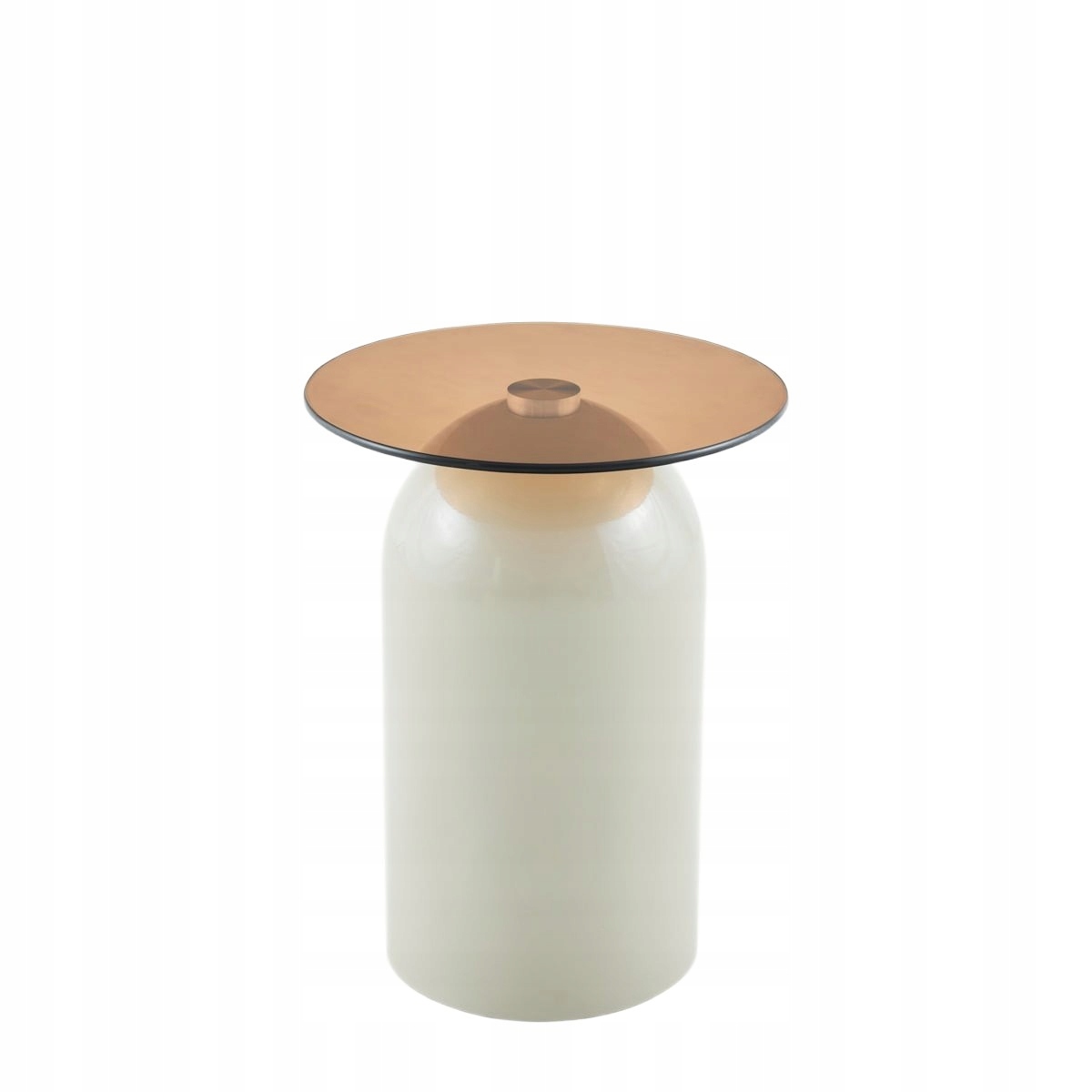 Kávový stolek Mesita bílý se skleněnou deskou 39x52 cm Homla