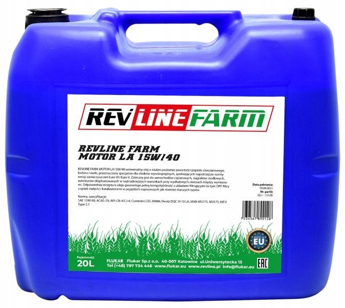 REVLINE FARM 15W40 20L. MOTOR LA