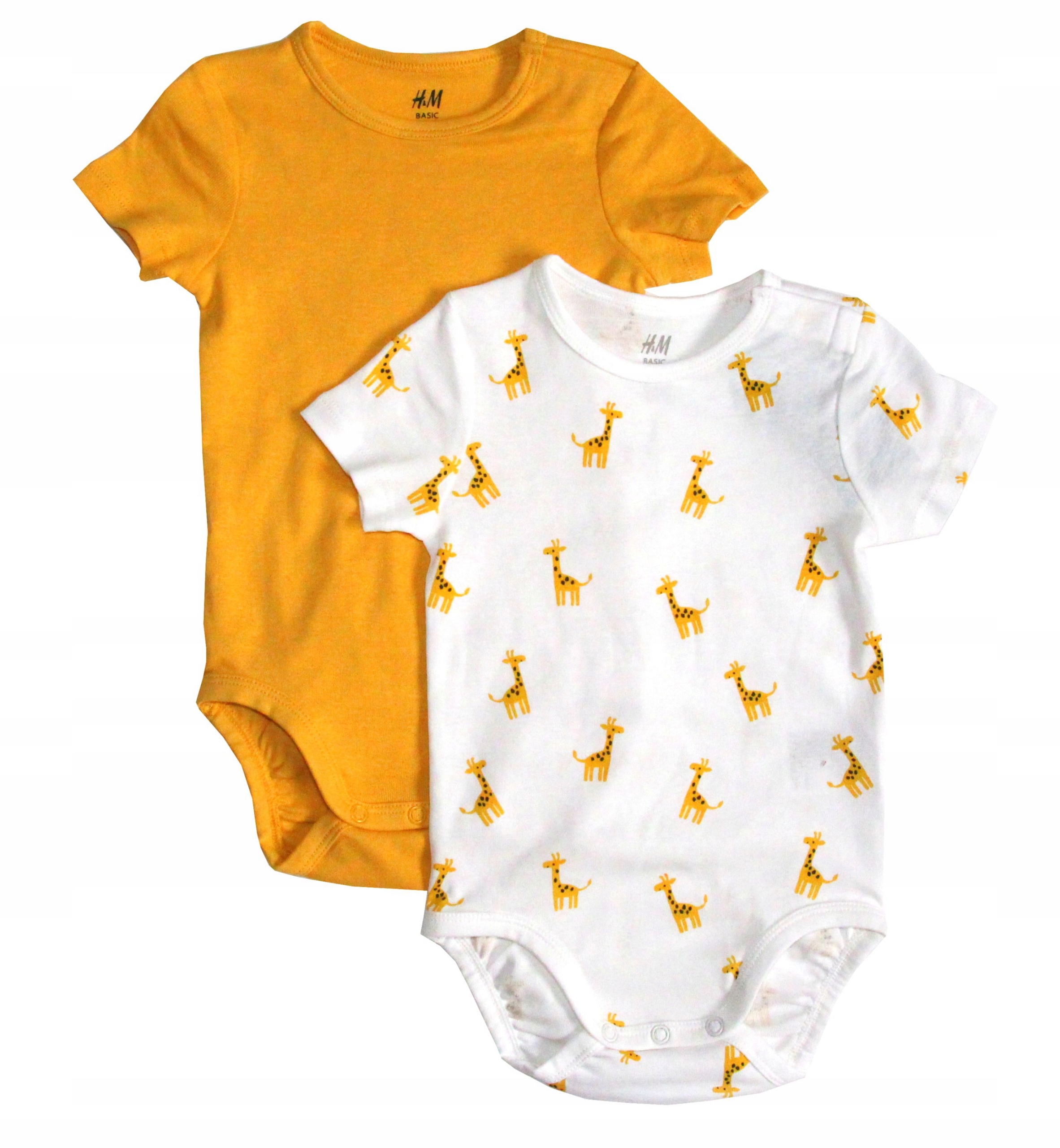 

H&m 2 Pack Body Eko bawełna żyrafki 86