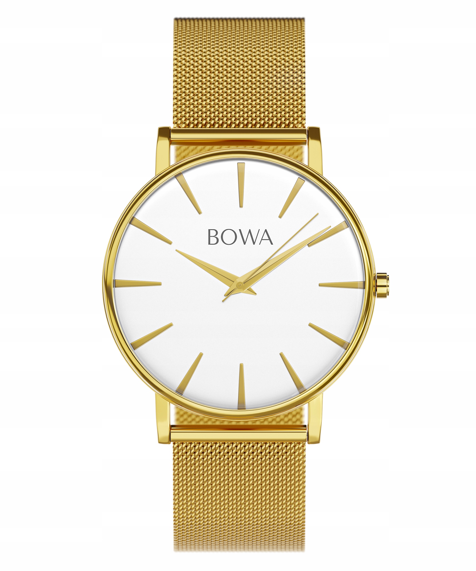 Dámské hodinky Bowa Praha White-Gold Mesh 38 dárková sada