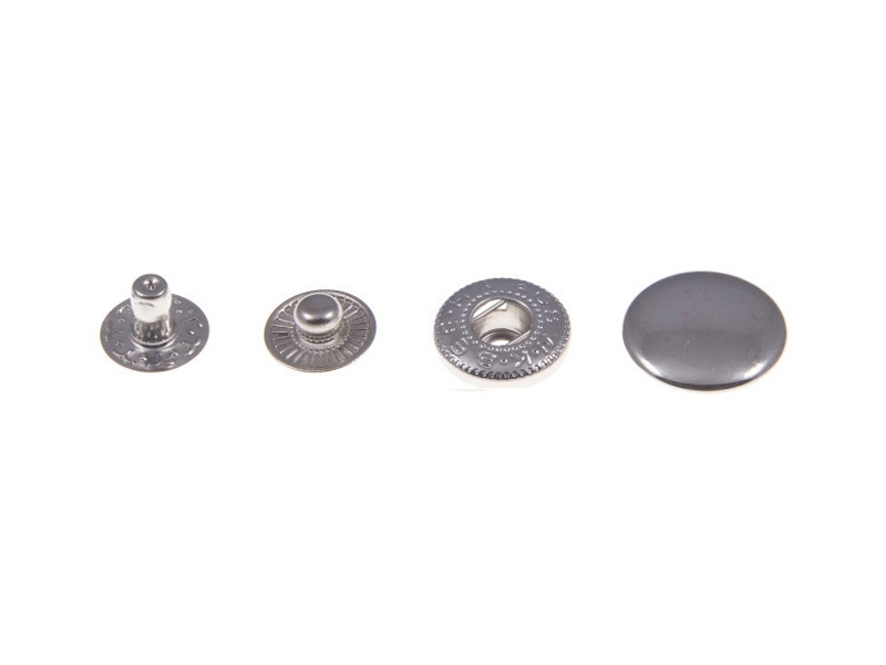 Napy Alfa metalowe zatrzaski 17mm, SREBRNE,100 kpl