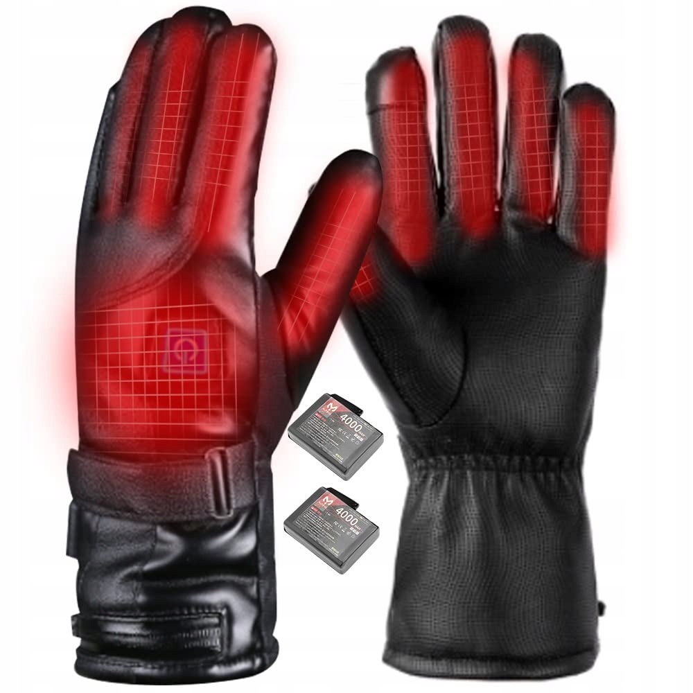 Vyhřívané Zimní Rukavice Pro Dotykové Obrazovky S 2 Bateriemi 4000 Mah