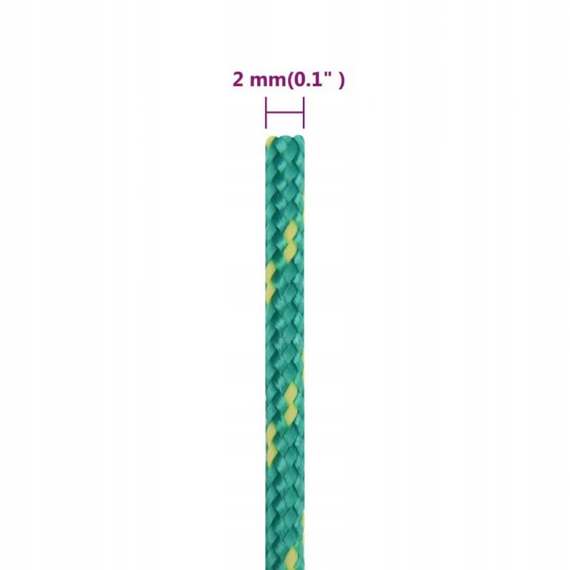Linka żeglarska, zielona, 2 mm, 500 m, polipropylen EAN (GTIN) 8720287129714