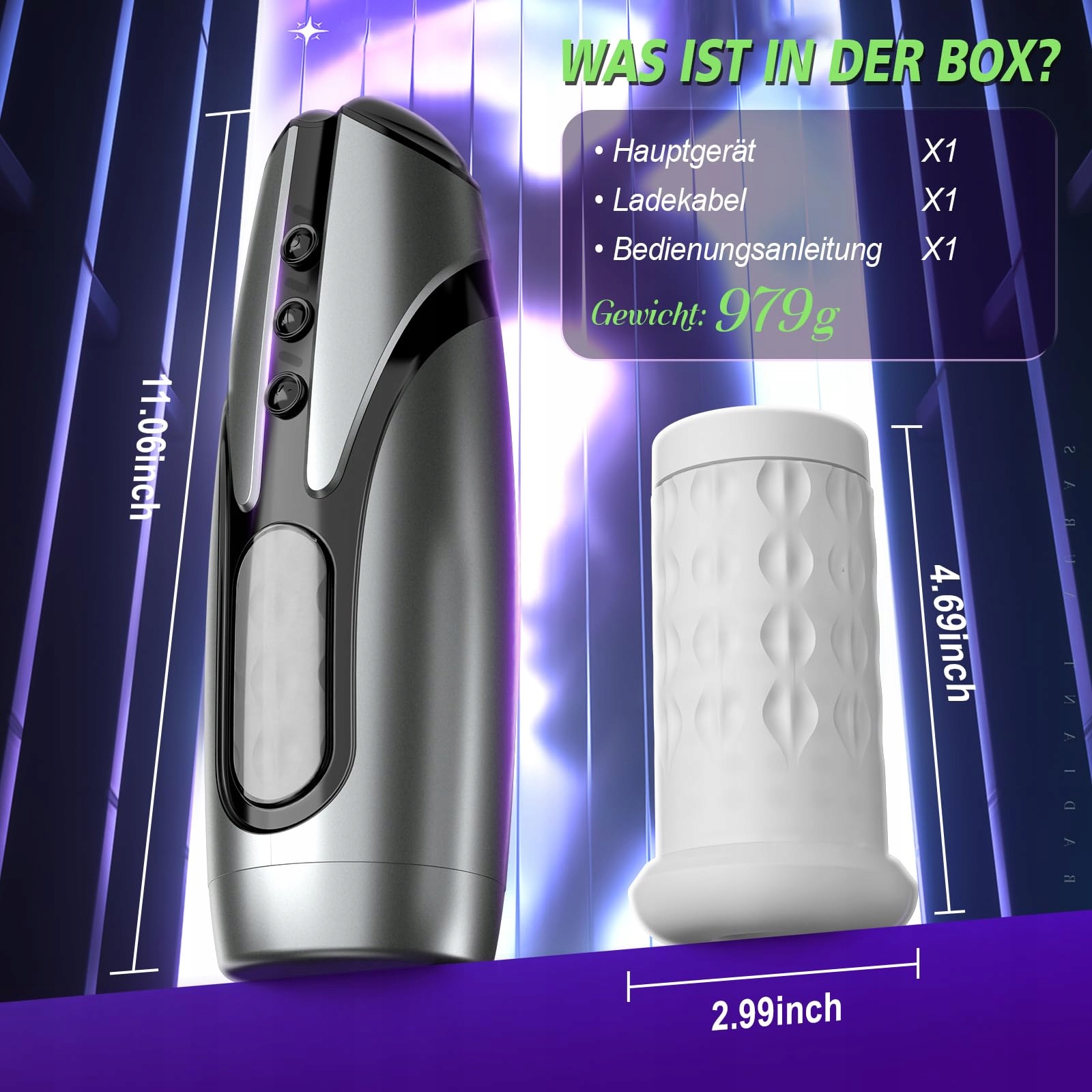 FANTASY Elektroniczny Masturbator Dla Mężczyzn Z Wibracjami I Teleskopem — miniatura 8
