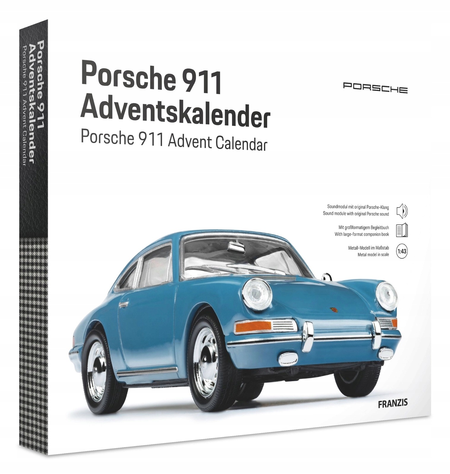 Model Porsche 911 adventný kalendár, modrý
