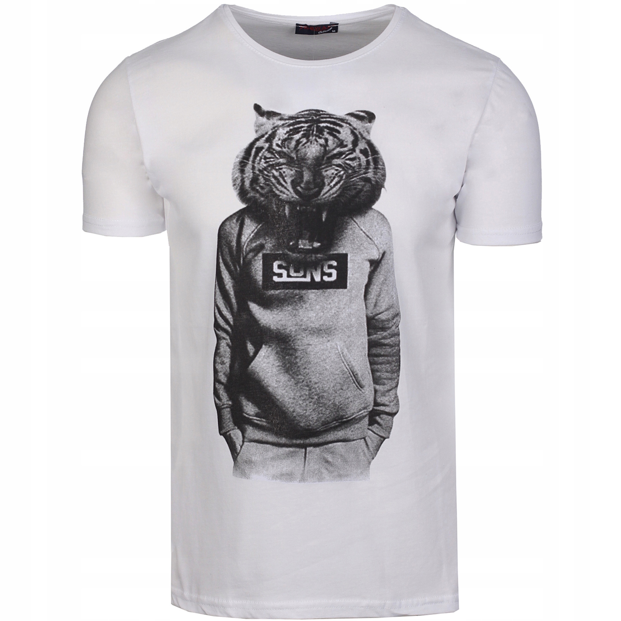 

T-shirt Męski Koszulka Tygrys Biały TS2013_L