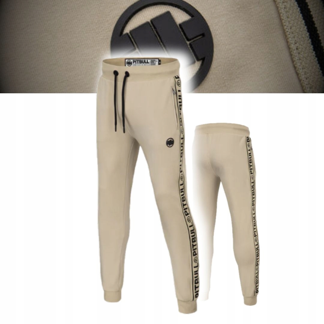 Pitbull West Coast Tepláky French Terry Byron Pískové Sand XXL