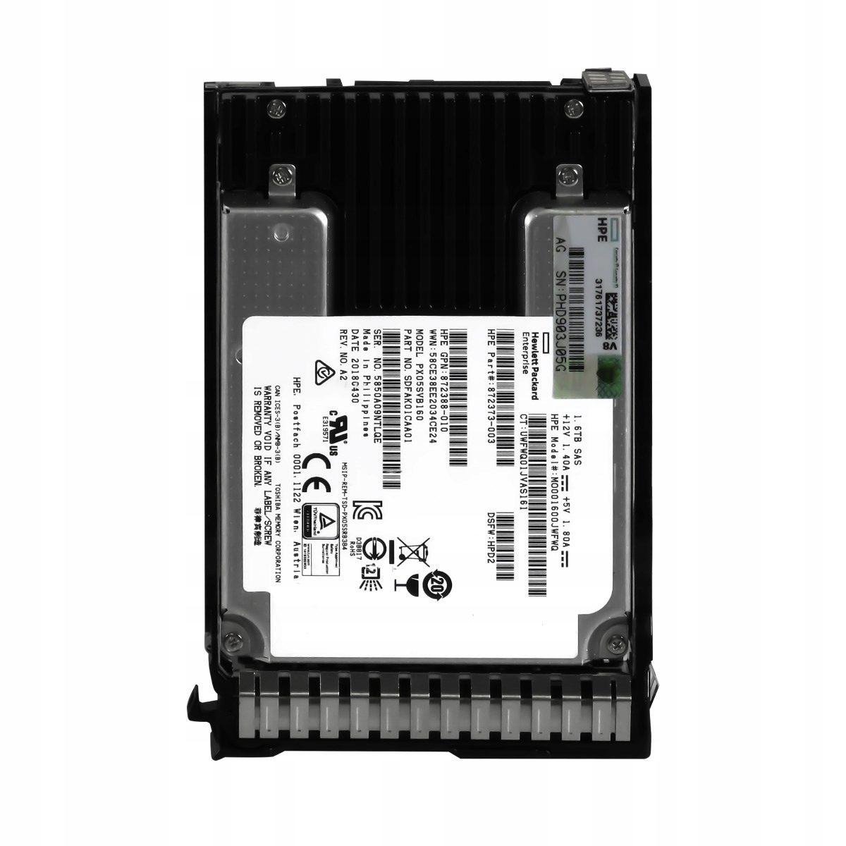 Hp 872373-003 872509-001 1.6TB MLC SAS-3 2.5'' MO001600JWFWQ PX05SVB160