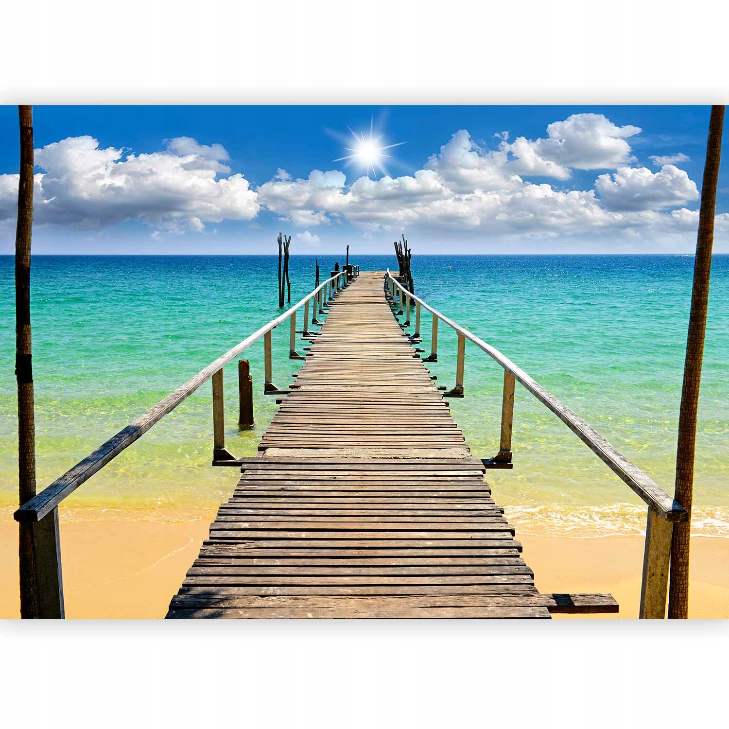 Fototapeta Premium Pomost Morze Salon Tapeta Ścienna Flizelina 500x350