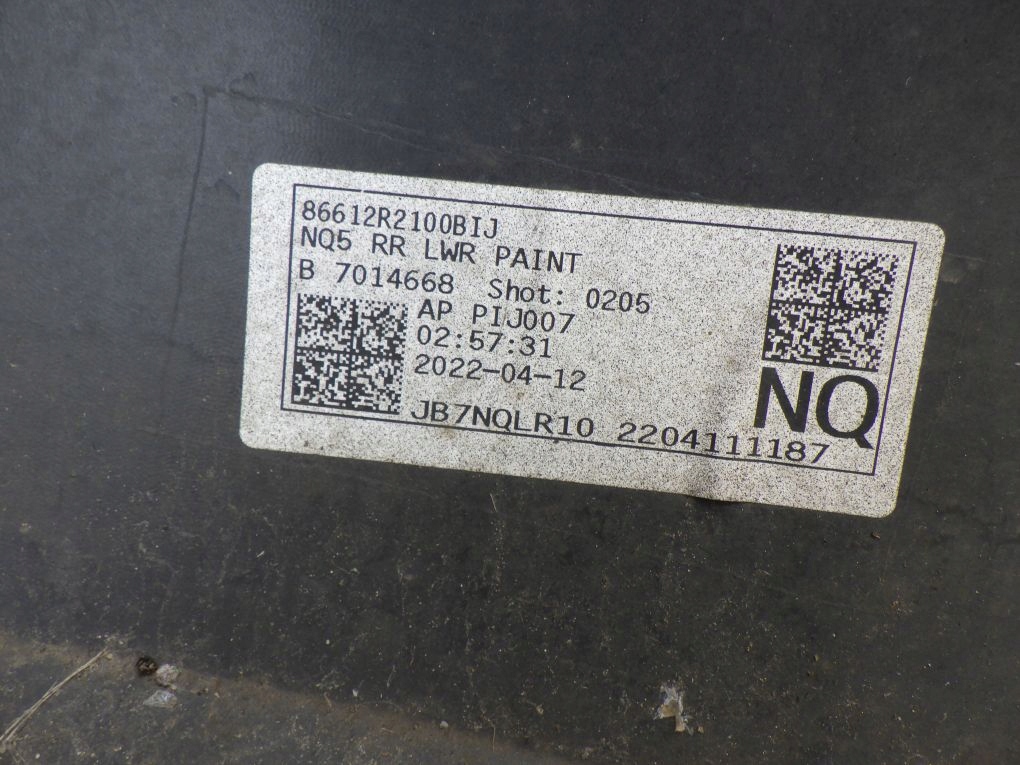 KIA SPORTAGE V 5 2021- bumper rear