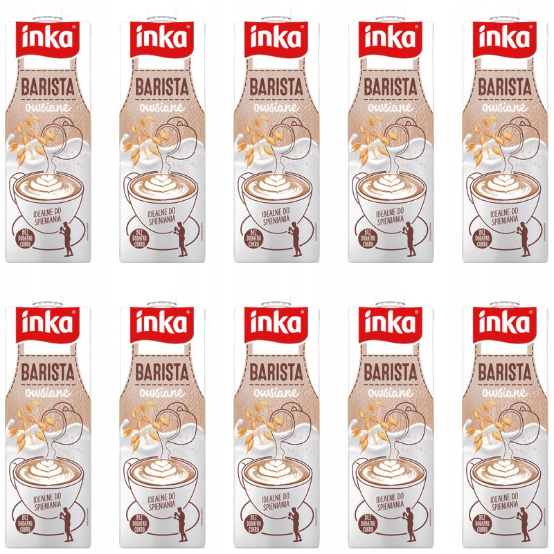 Inka Barista Napój Owsiany 1 litr Zestaw 10 sztuk