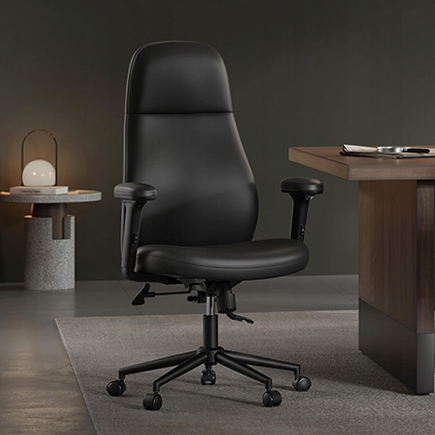 Otočné kreslo Songmics čierna OBG037B01