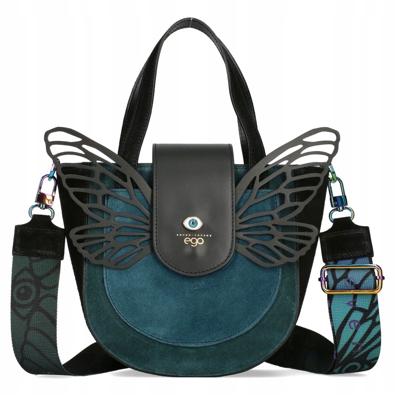 Semišová Dámská Kabelka Ego Kufřík Přes Rameno Klasická, Odnímatelná Křídla