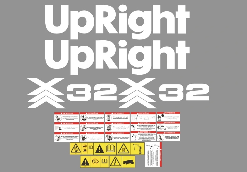 Samolepky s lepením – Upright – každý model