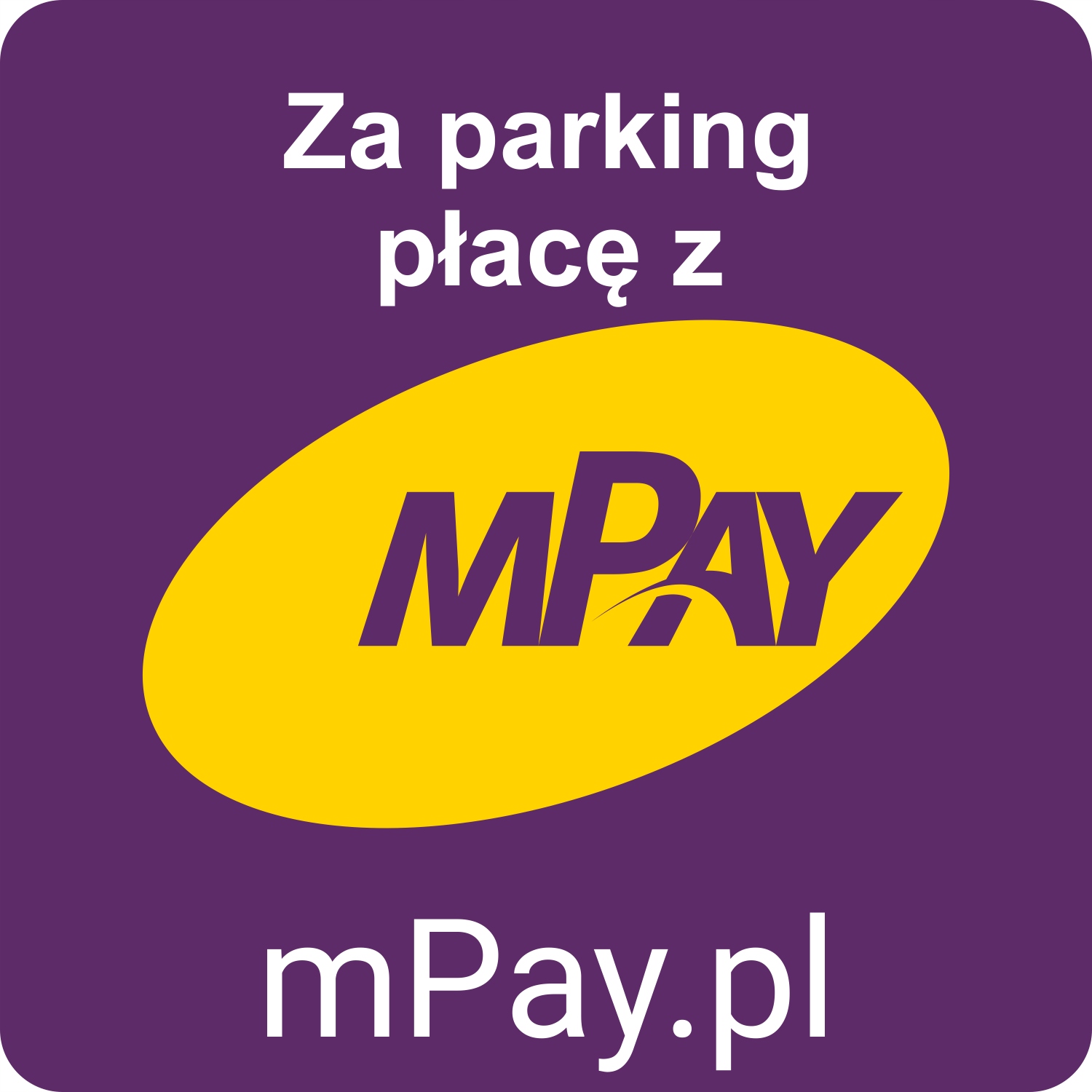 

Naklejka parkingowa mPay na szybę 5 cm