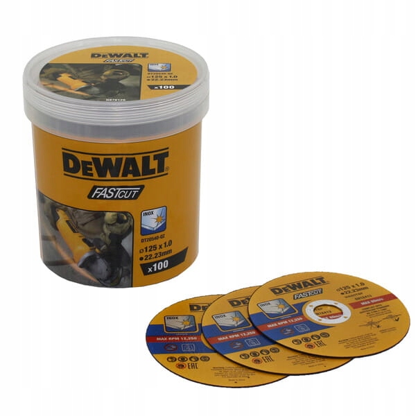 

100szt Tarcz Do Stali 125x1mm Dewalt 100szt Wiadro