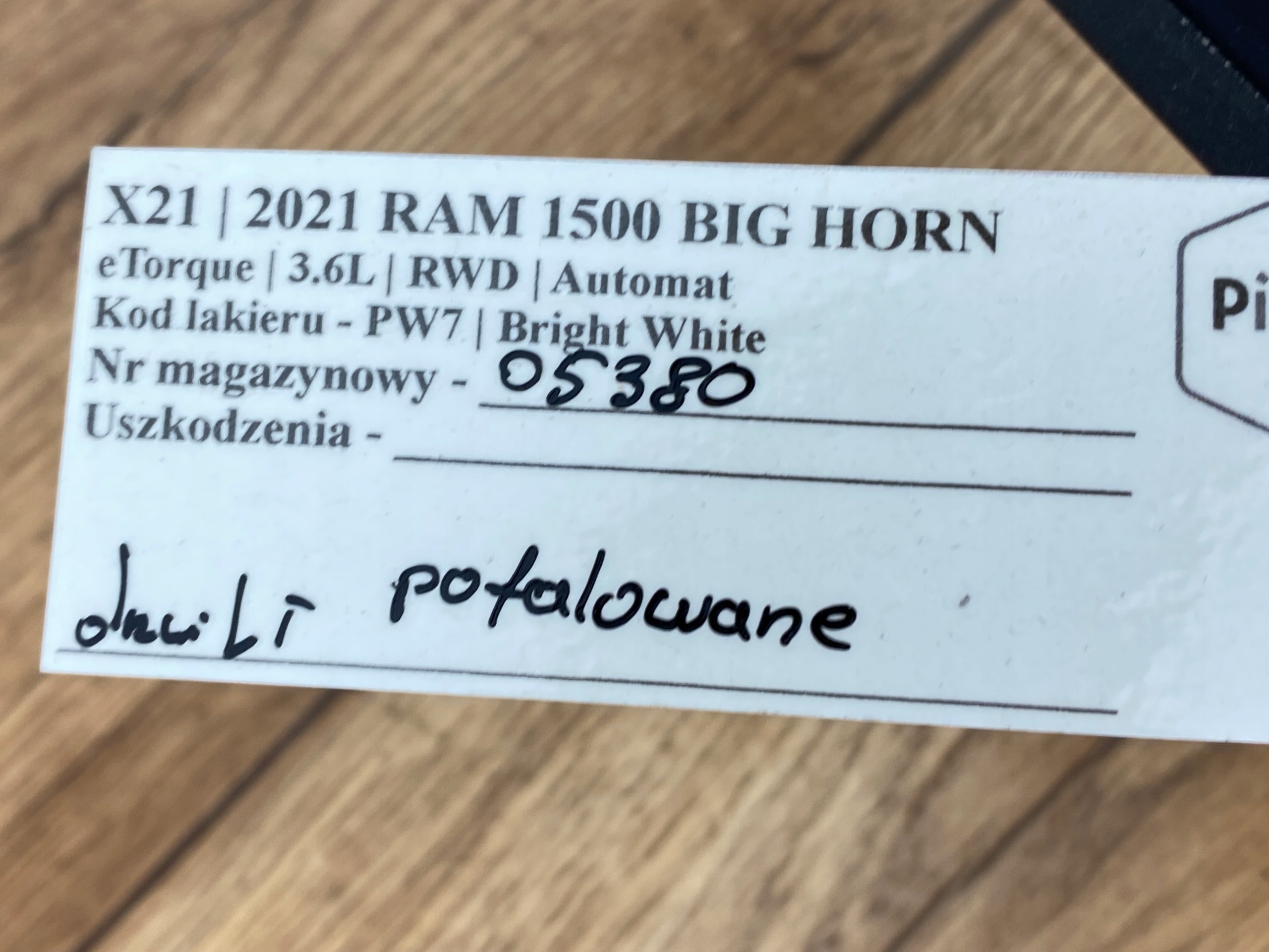 Dichtsatz Tür links heck Ram 1500 2019+ USA