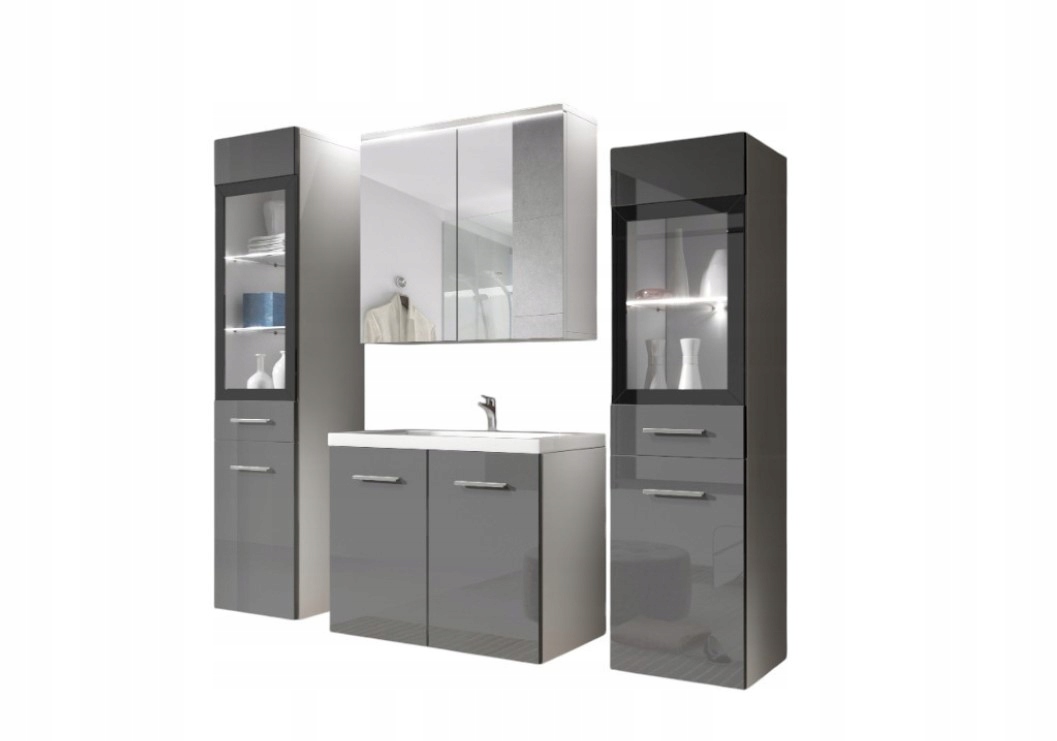 Koupelnový nábytek Udine Umyvadlo Zrcadlo Vitrína