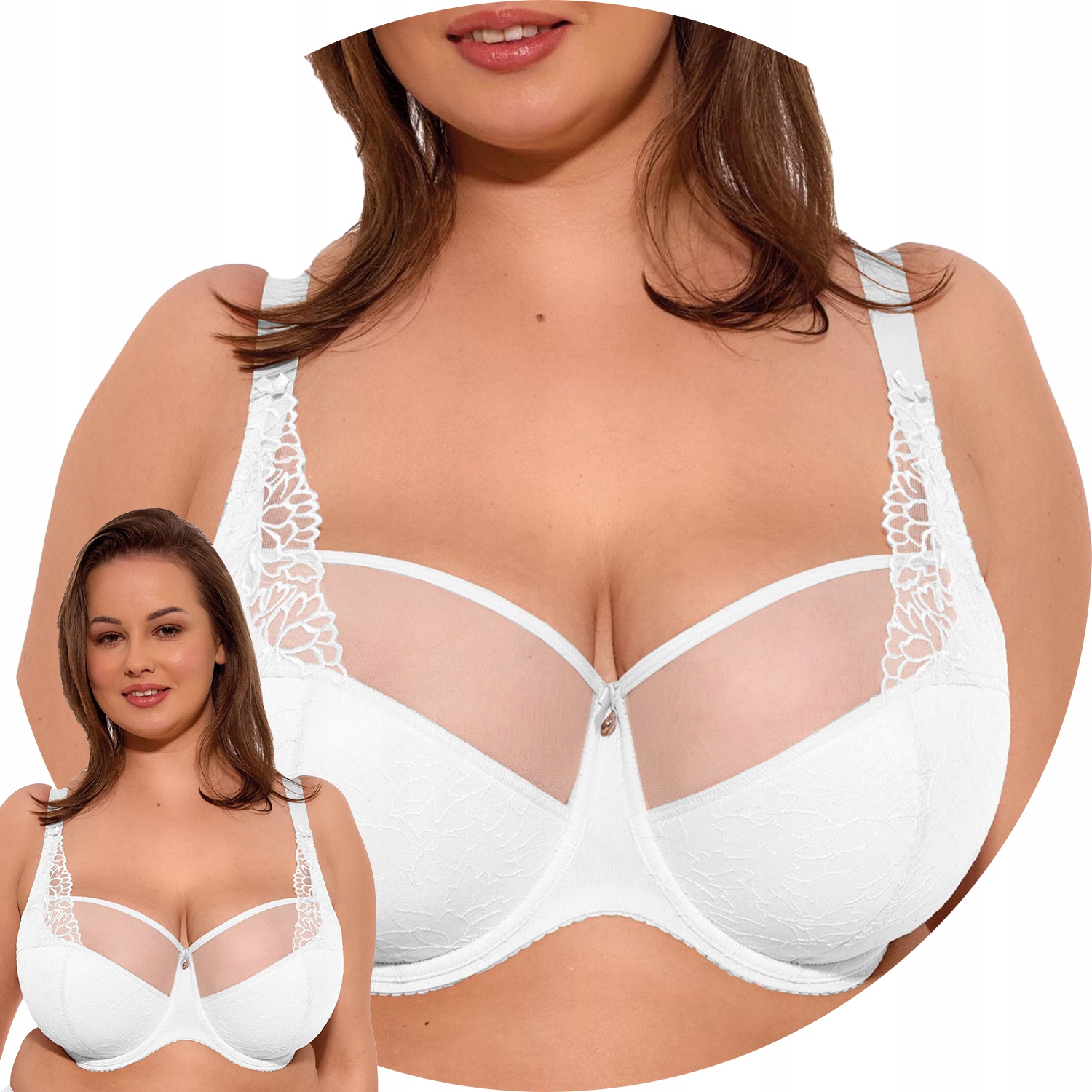 Gaia 1300M Maja Maxi Polovyztužená podprsenka Semi Soft bílá