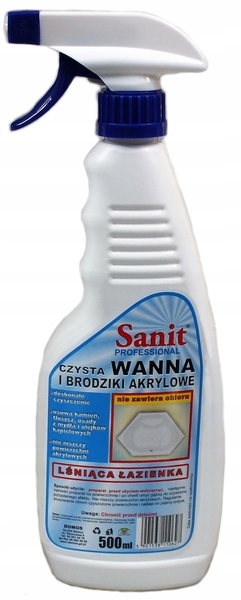 

płyn do czyszczenia wanny brodzika łazienki Sanit