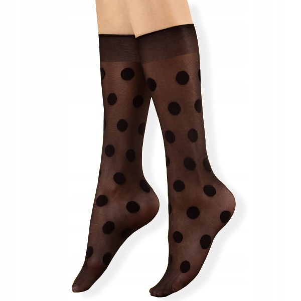 Podkolanówki rajstopowe w kropki Fiore PLAYFUL