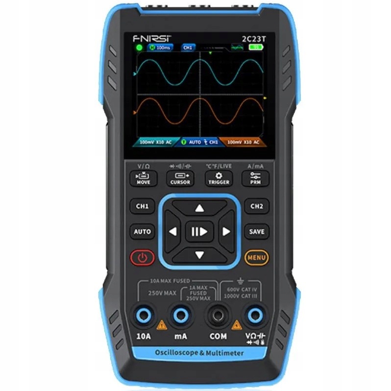 Multimetr cyfrowy miernik generator oscyloskop 3w1 FNIRSI 2C23T 2x sonda Stan opakowania oryginalne
