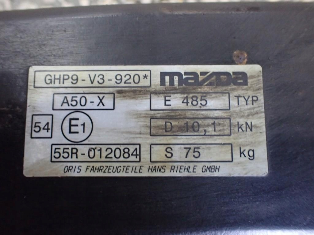 HAK HOLOWNICZY BELKA KULA GHP9-V3-920 MAZDA6 6 GJ III 17R Rodzaj kuli Wypinana pionowo