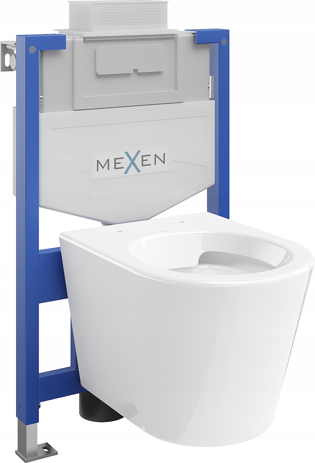 Mexen Rico Zestaw Podtynkowy Z Miską Wc Fenix 48X36,5X36 Biały Połysk