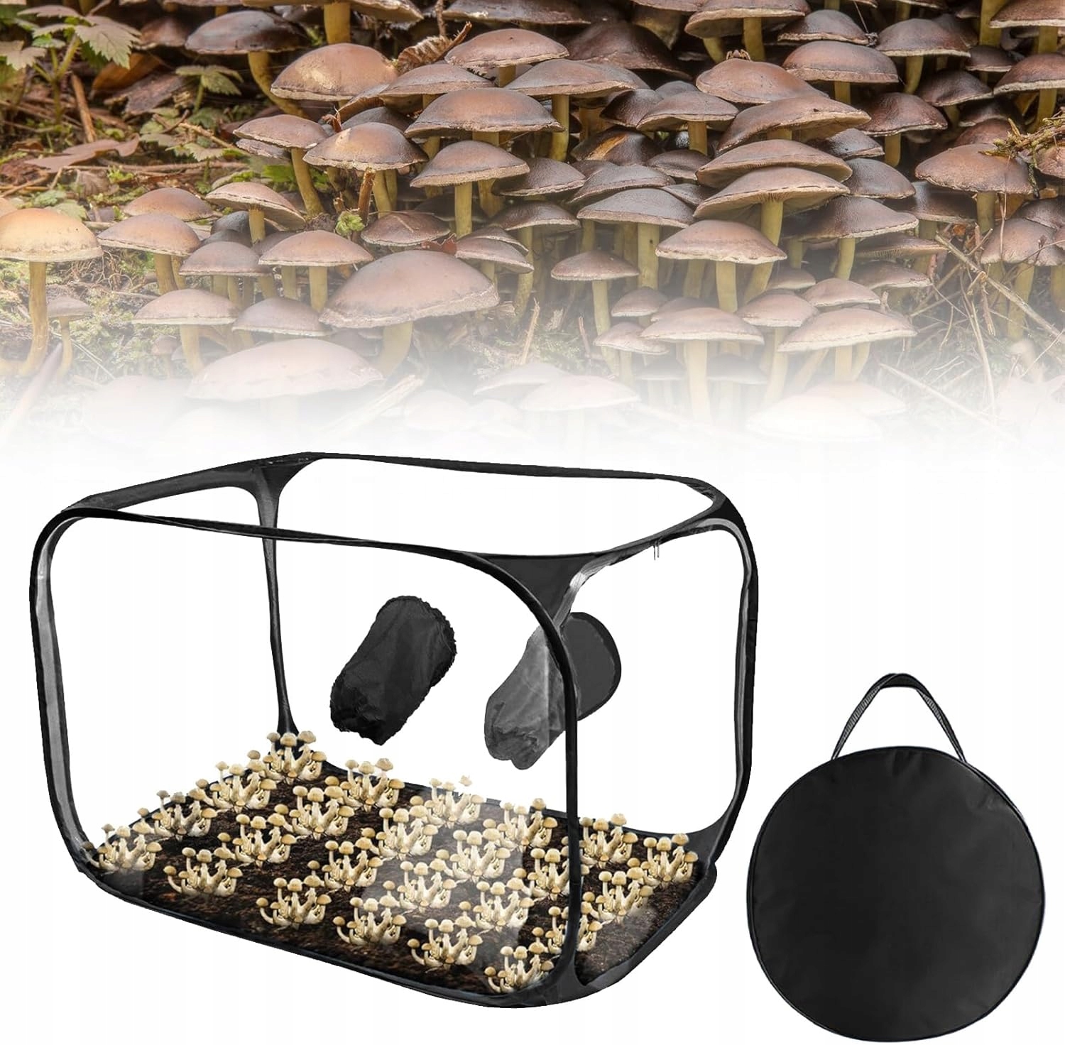 Levně Skládací Sada Pro Pěstování Hub Se 2 Ramenovými Porty, Stojící Schránka