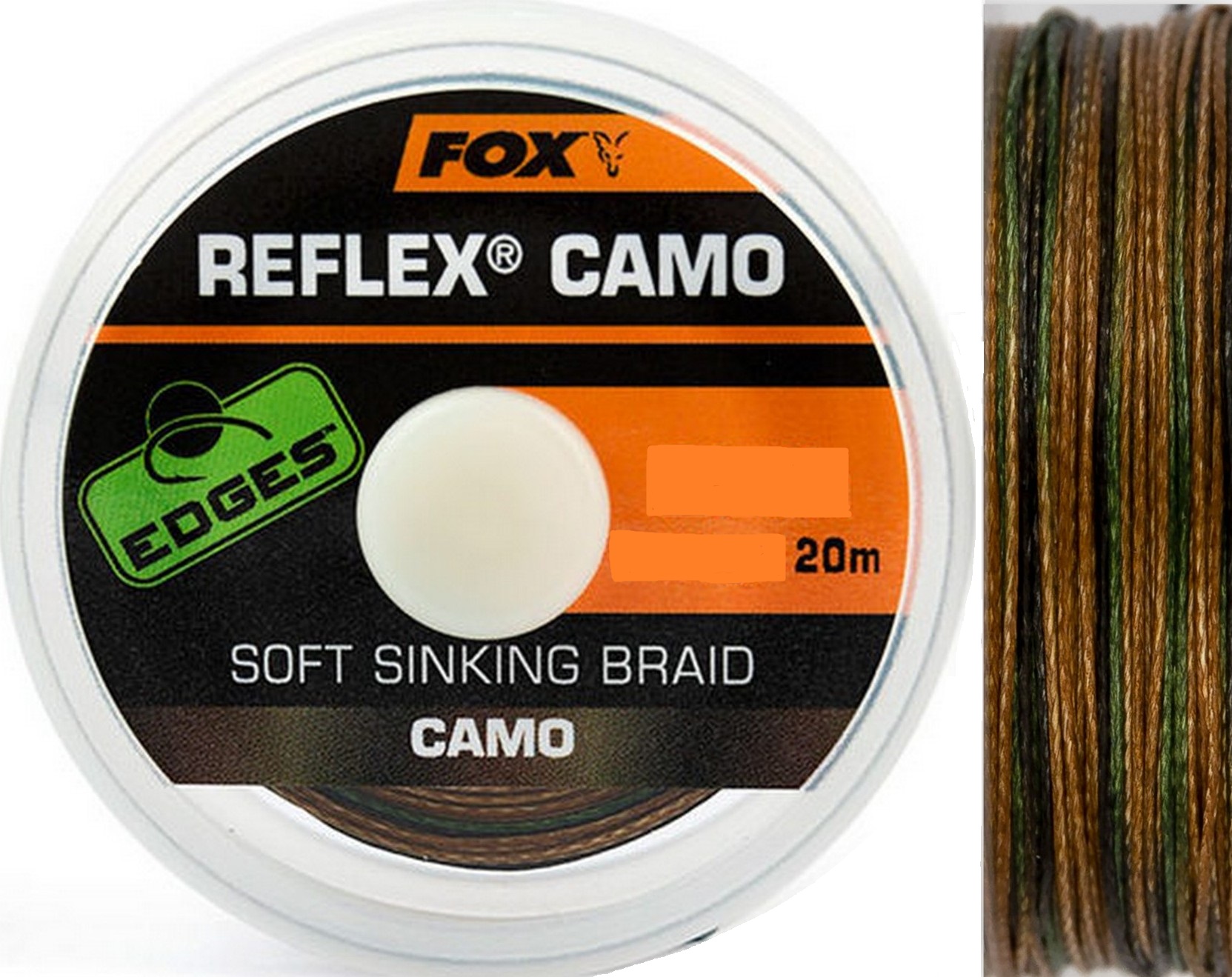 

Plecionka Fox Przyponowa Reflex Camo 20lb 20m