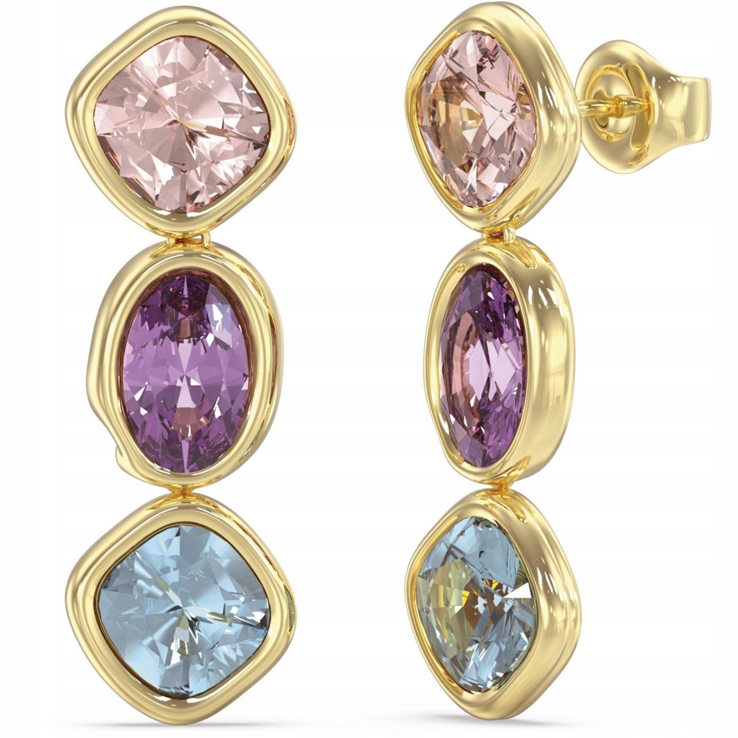 Dámské Náušnice Guess zlaté se zirkon