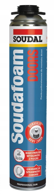 Soudal Doors Pena montážna Pištoľ 750ML Pena nízkonapäťová Montáž dverí