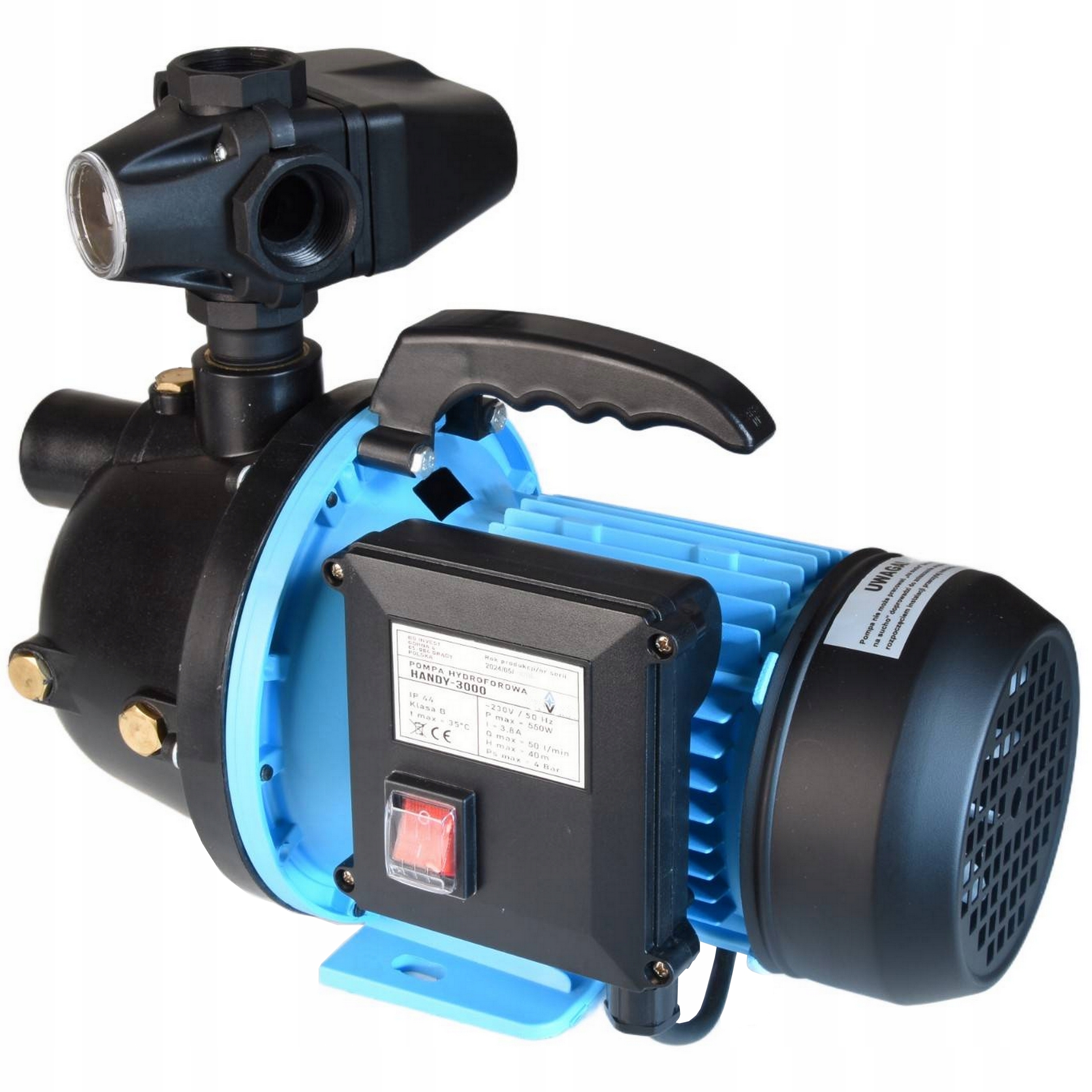 Prenosná Polievacia Pumpa 550 W 50 L/min S Príslušenstvom Na Hydrofor V Záhrade