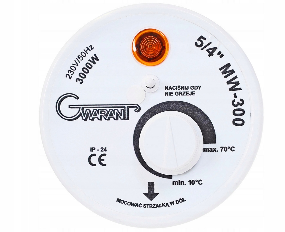 Ohřívač bojleru s termostatem 3000 W 3,0 kW 5/4"