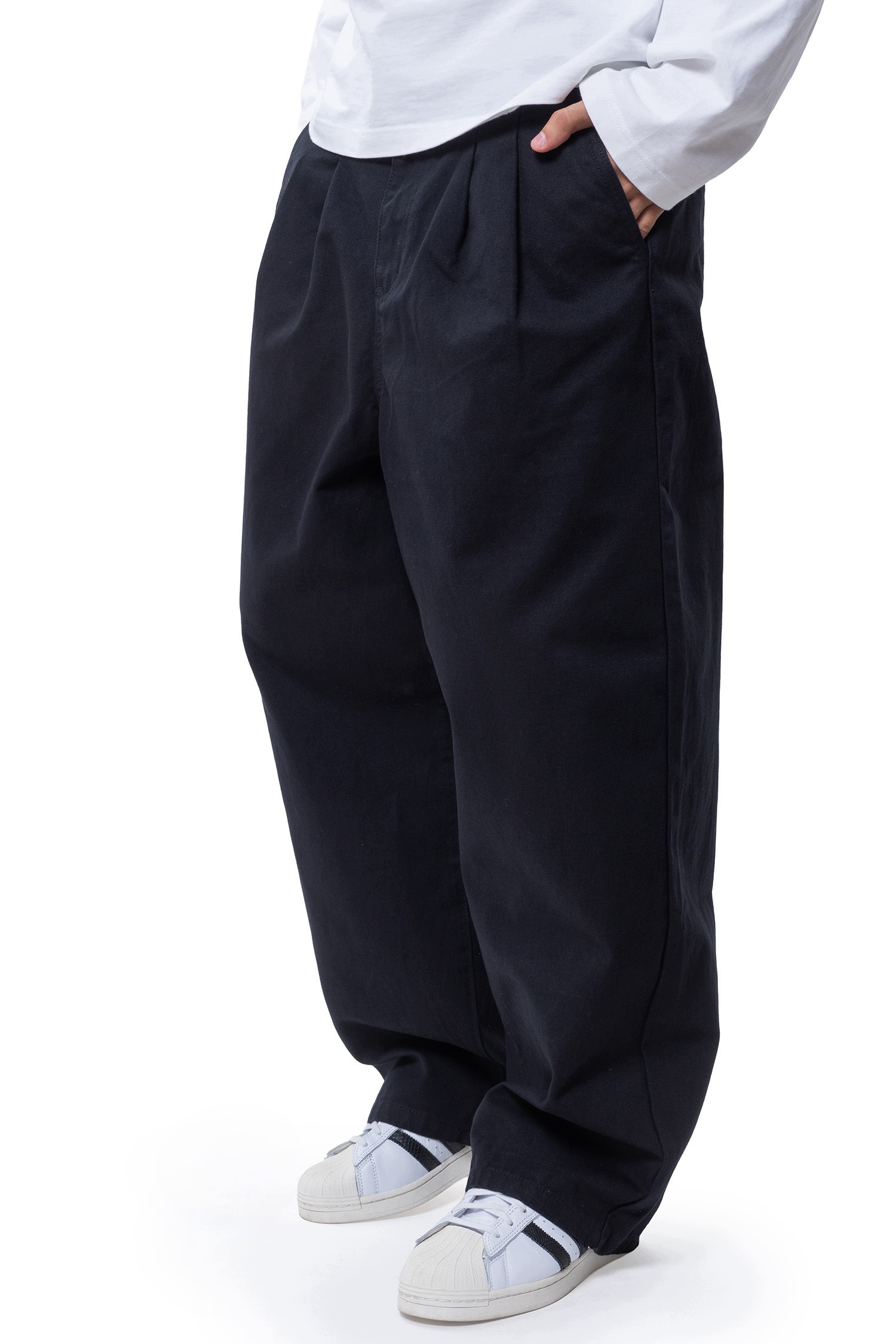 Mercur Kalhoty Pleated Xs černé